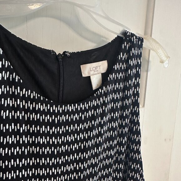| LOFT OUTLET | Black and White Patterned Dress - Picture 2 of 4